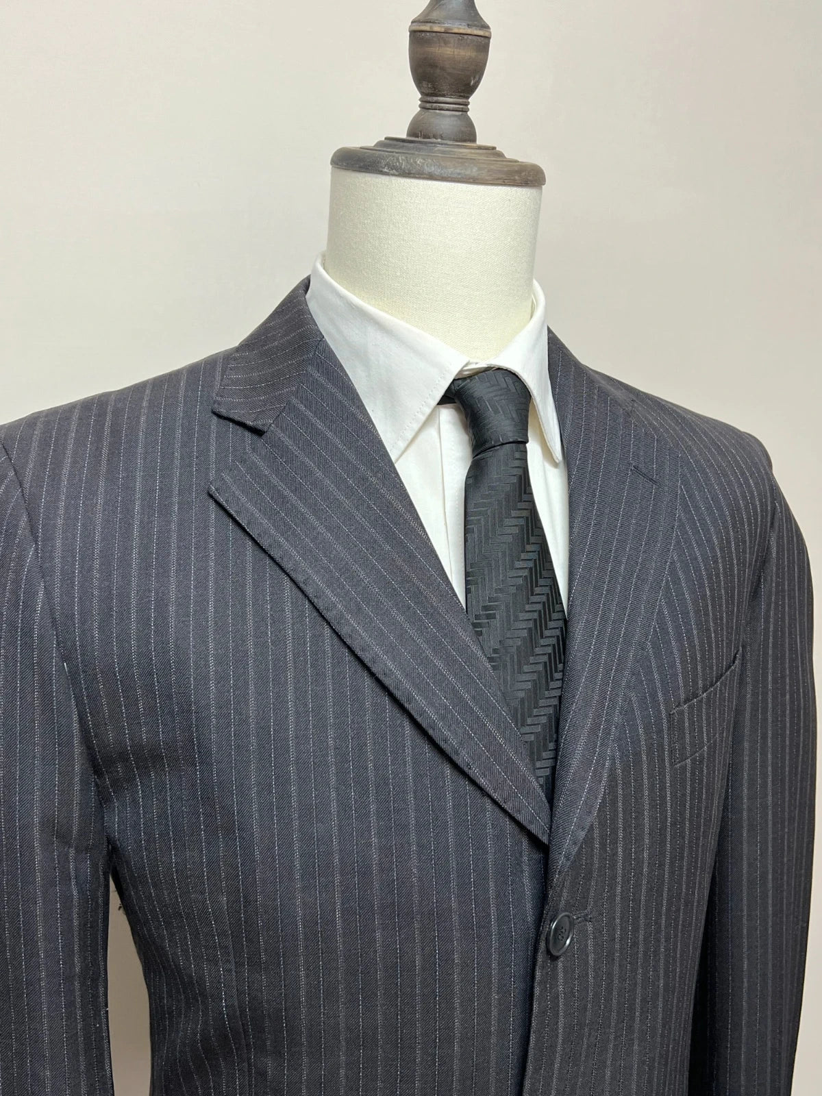 Abito Uomo Bernardi Collection Super 100’s Lana Gessato Taglia 48 (MA42)