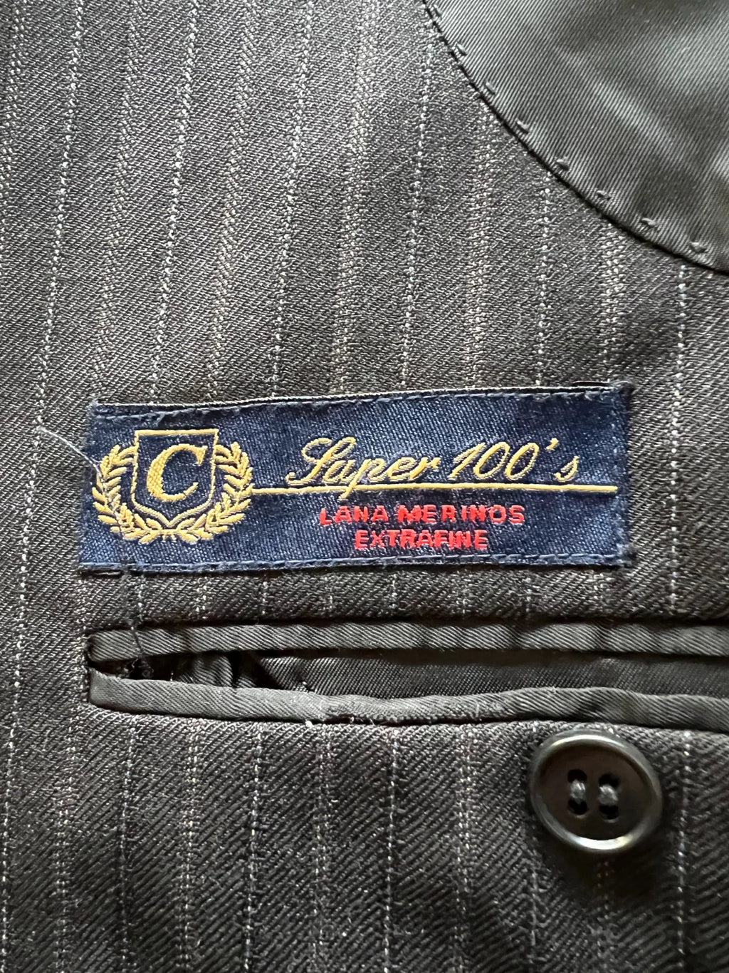 Abito Uomo Bernardi Collection Super 100’s Lana Gessato Taglia 48 (MA42)