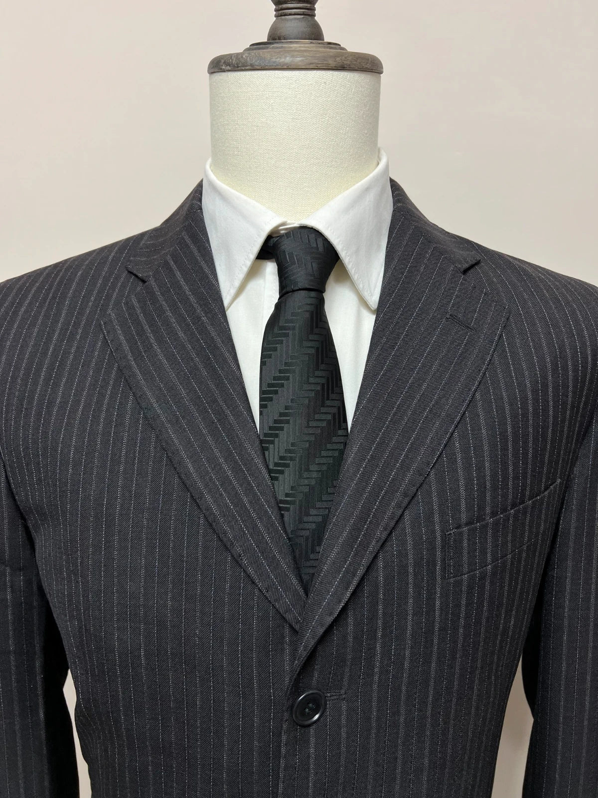 Abito Uomo Bernardi Collection Super 100’s Lana Gessato Taglia 48 (MA42)