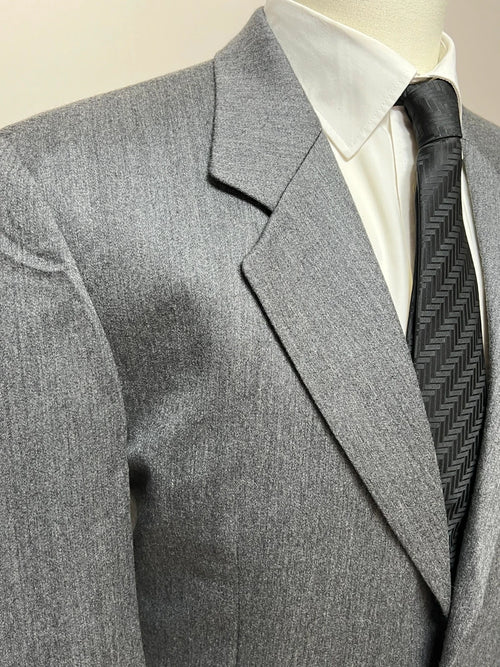 Abito Uomo Eton Blues 100% Lana Vergine Grigio Taglia 52 (MA43)
