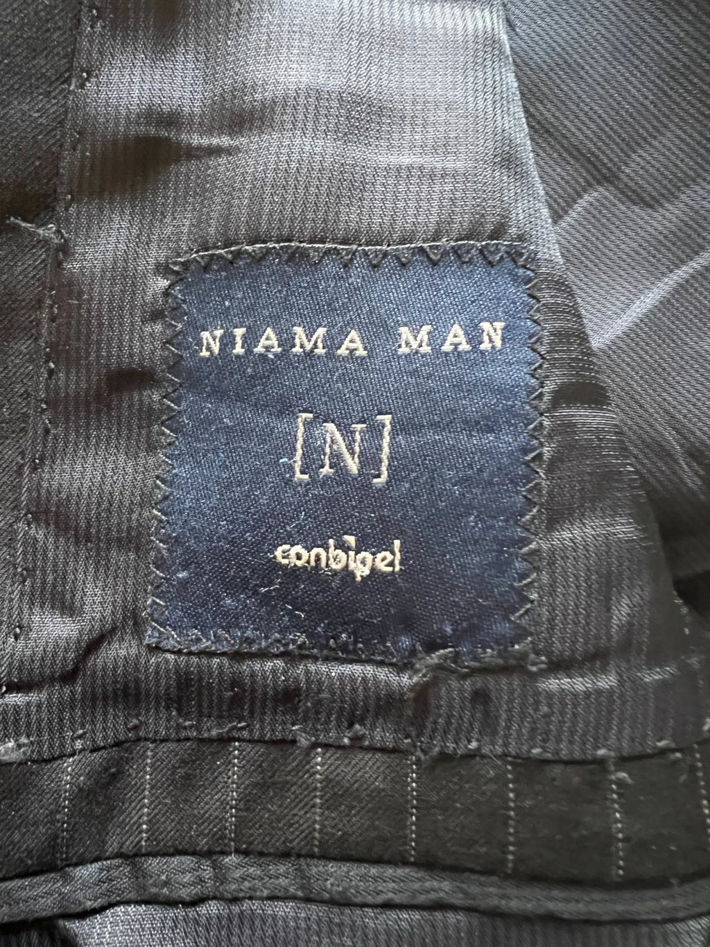 Abito Uomo Niama Man Conbipel Gessato Grigio Taglia 50 (MA44)