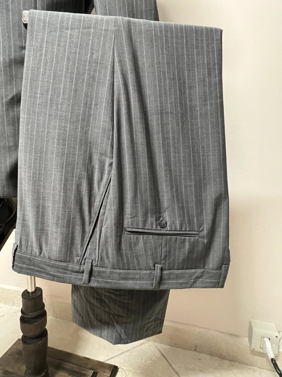 Abito Uomo Conbipel Vaticana Marlane Super 120's Grigio Gessato Taglia 56 (MA45)