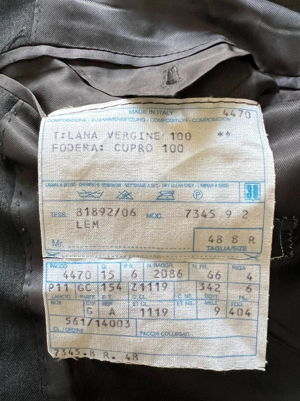 Abito Uomo Santino Super 100S Doppiopetto Grigio Taglia 48 (MA50)