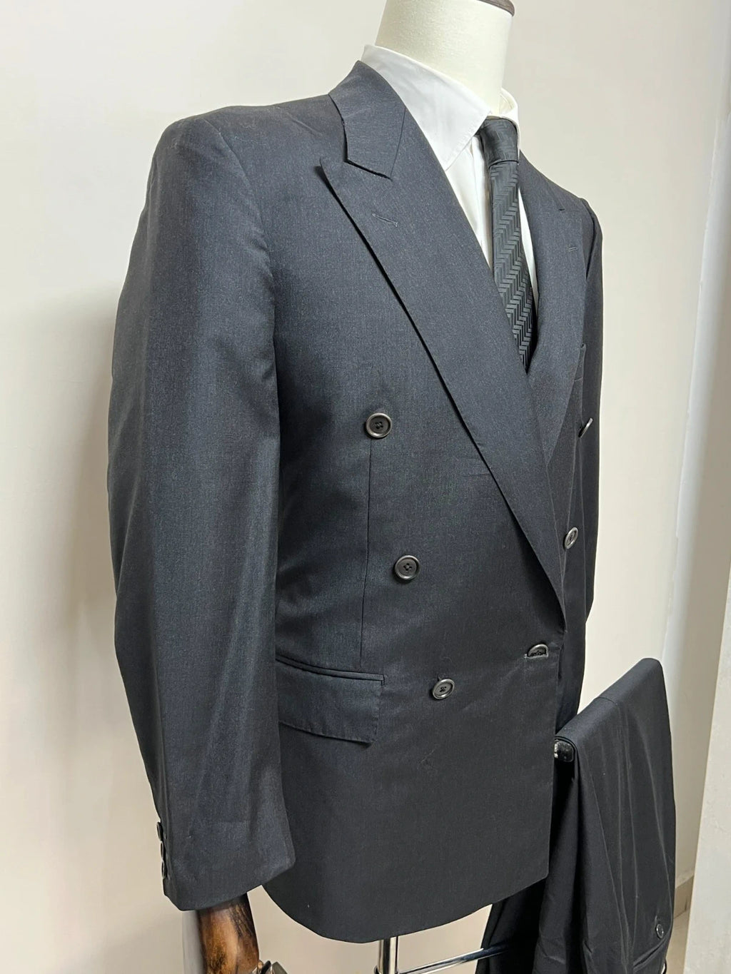 Abito Uomo Santino Super 100S Doppiopetto Grigio Taglia 48 (MA50)