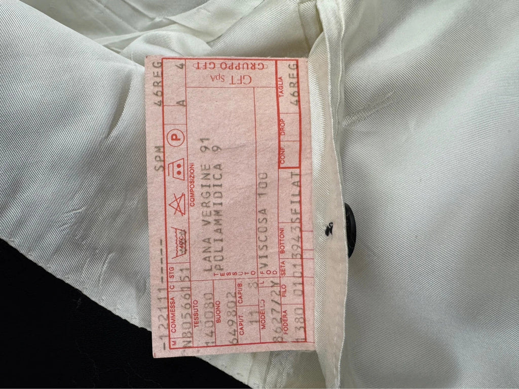 Completo uomo Profilo nero lana vergine tg 48 - TheNewElegance