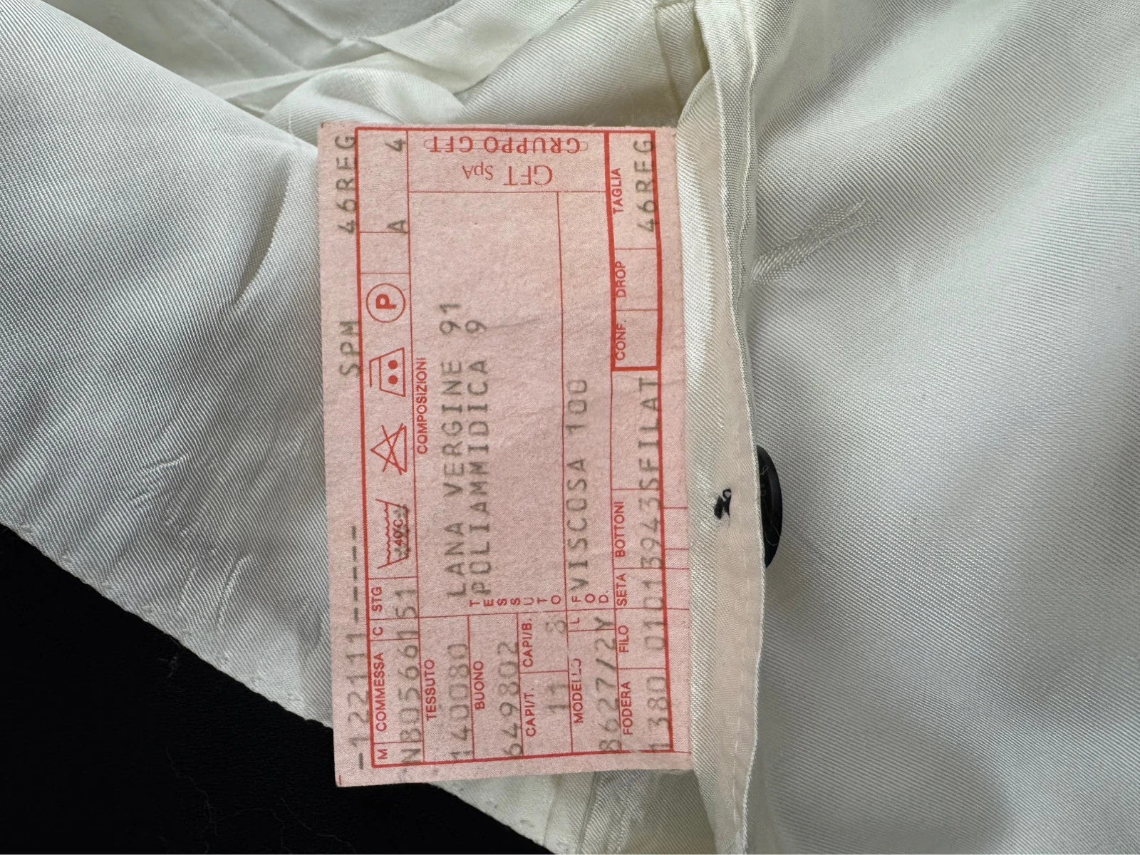 Completo uomo Profilo nero lana vergine tg 48 - TheNewElegance