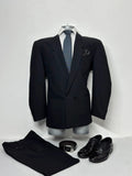 Completo uomo Profilo nero lana vergine tg 48 - TheNewElegance